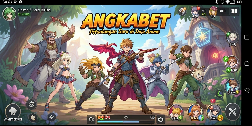 Tampilan gameplay <strong>ANGKABET</strong> dengan karakter Anime yang dinamis dan seru.