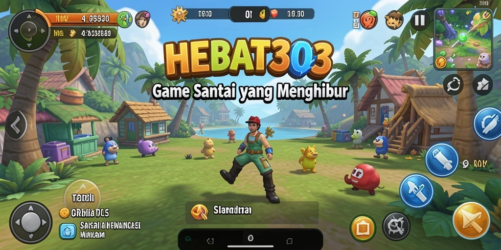 Screenshot HEBAT303 menampilkan gameplay santai dan interaktif.