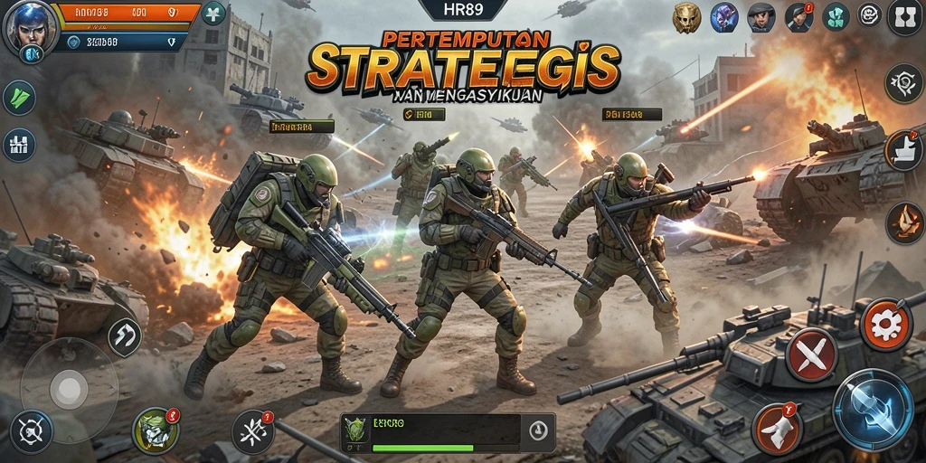 Tampilan gameplay HR89 yang menarik dan menegangkan di setiap pertempuran.