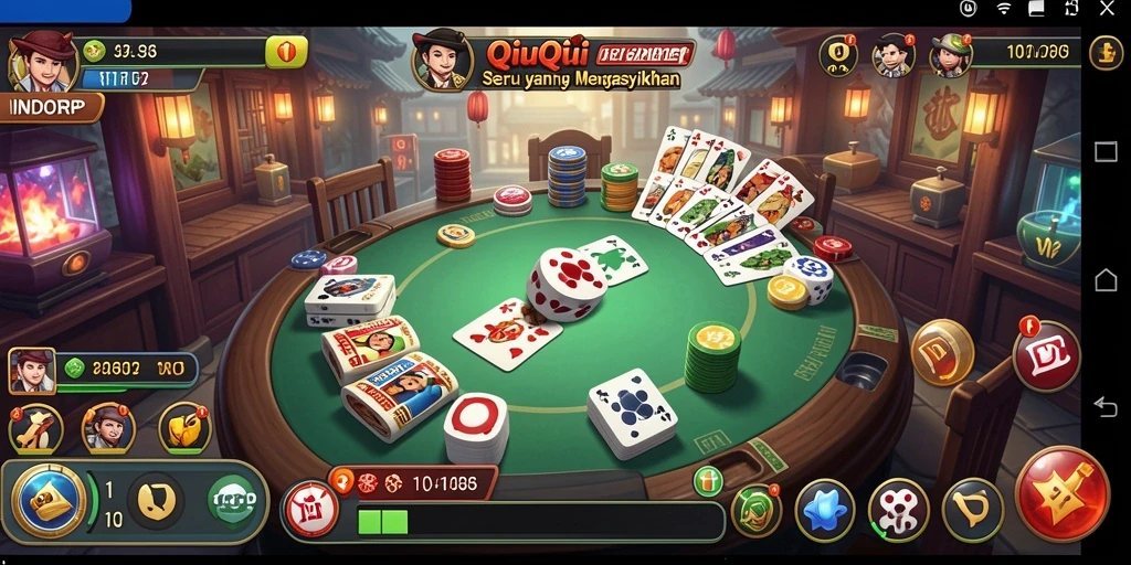 Gameplay seru dari INDORP yang melibatkan strategi QiuQiu.