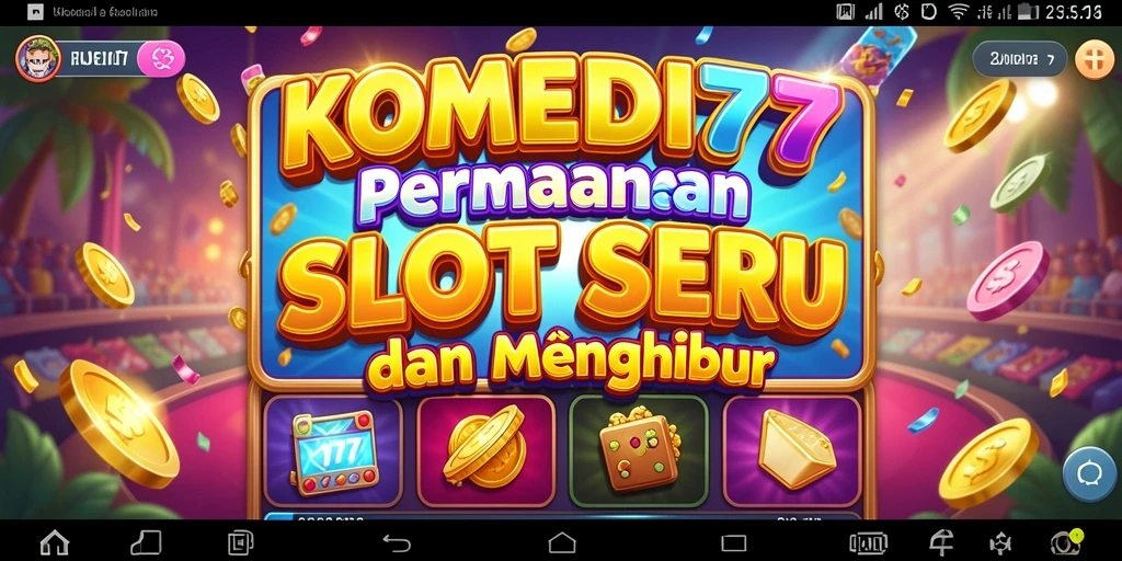 Tampilan gameplay KOMEDI77 yang menarik dengan berbagai fitur slot.