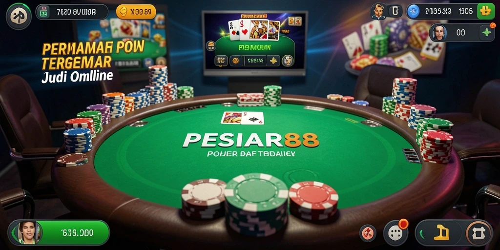 Tampilan gameplay Poker yang menegangkan di PESIAR88.
