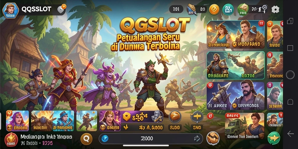 Tangkapan layar gameplay QQSLOT yang menampilkan eksplorasi dunia terbuka