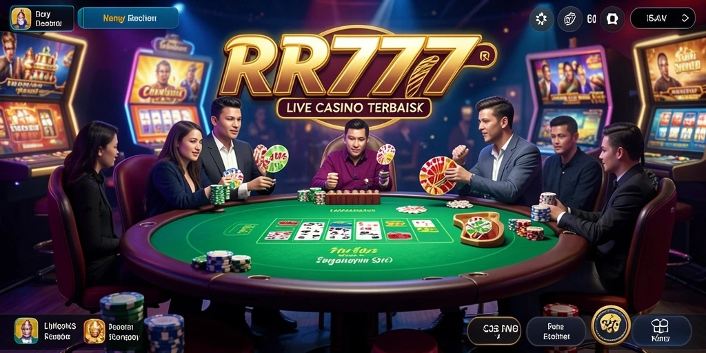 Tampilan gameplay Live Casino yang mendebarkan di RR777.