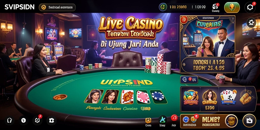 Tampilan menarik dari gameplay live casino SVIPSIDN.